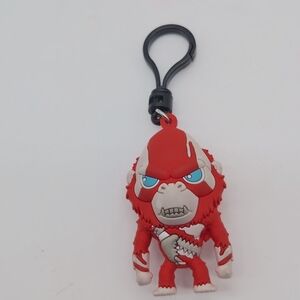 Red and White Godzilla X King Kong Star King Backpack Charm